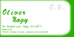 oliver magy business card